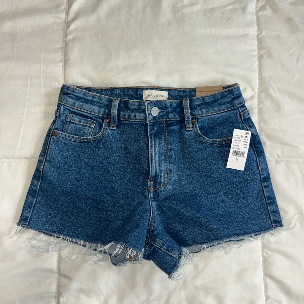 PacSun Blue Denim Festival Shorts